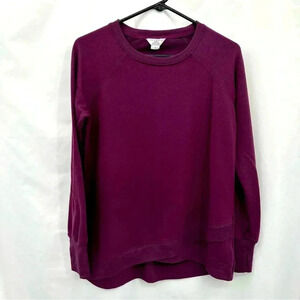 Danskin Womens Crisscross Pullover Top Medium Purple Long Sleeve